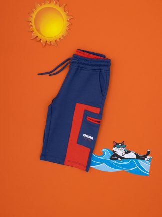 شلوارک پسرانه آبی لاجوردی روشن یو اس پولو