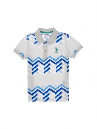 پولوشرت پسرانه خاکستری روشن یو اس پولو