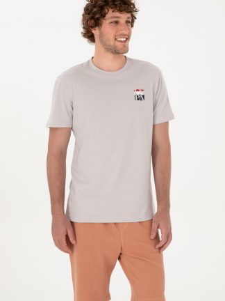 تی شرت مردانه خاکستری روشن یو اس پولو