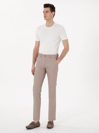 شلوار کتان مردانه بژ پیرکاردین