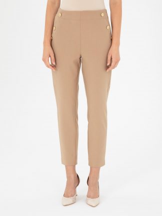 شلوار پارچه ای زنانه بژ پیرکاردین