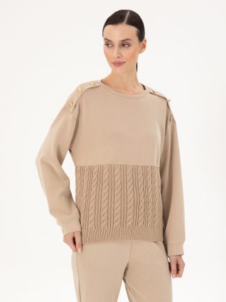 سویشرت زنانه بژ پیرکاردین