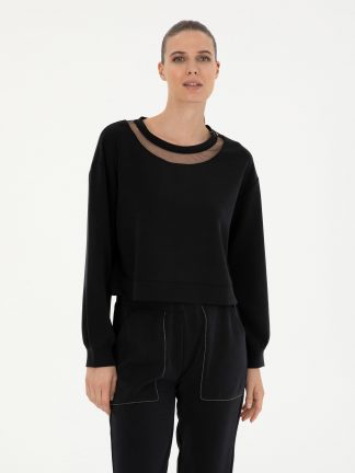 سویشرت زنانه مشکی پیرکاردین