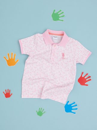 پولوشرت پسرانه صورتی روشن یو اس پولو