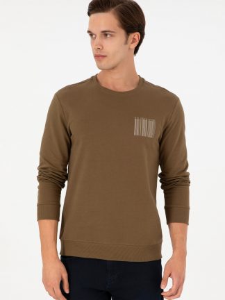 سویشرت مردانه خاکی روشن یو اس پولو