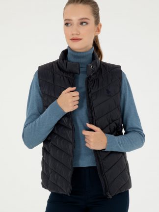 جلیقه زنانه سرمه ای یو اس پولو