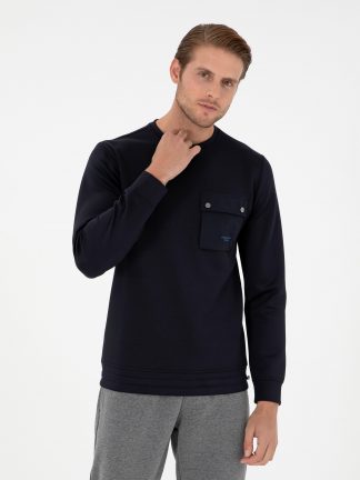 سویشرت مردانه سرمه ای پیرکاردین