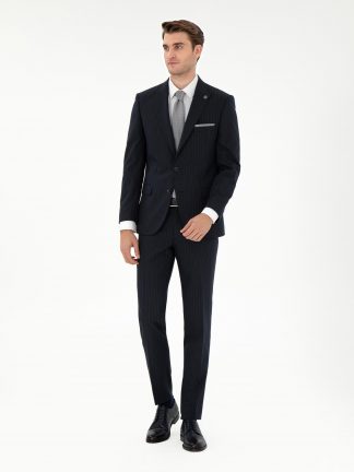 کت و شلوار مردانه سرمه ای پیرکاردین