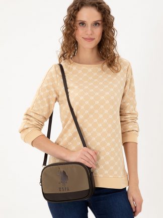 کیف دوشی زنانه خاکی روشن یو اس پولو