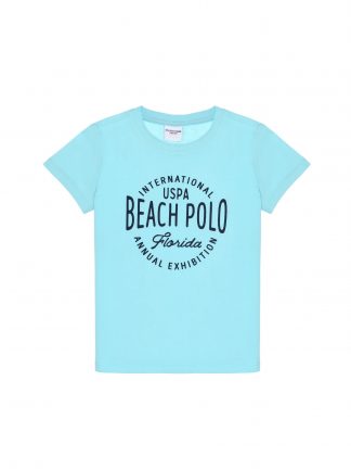 تی شرت پسرانه آبی فیروزه ای یو اس پولو