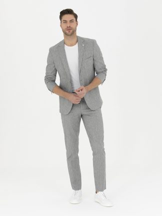 شلوار پارچه ای مردانه خاکستری پیرکاردین