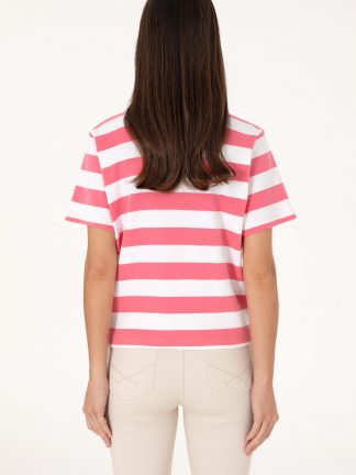 پولوشرت زنانه صورتی تیره یو اس پولو