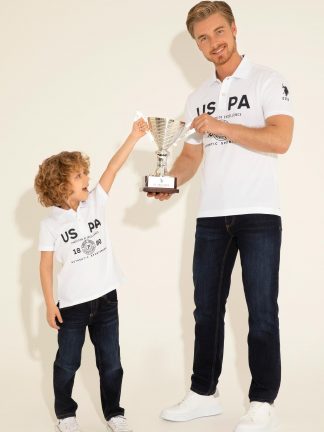 پولوشرت پسرانه سفید یو اس پولو