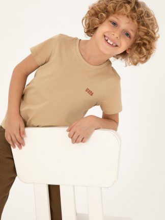 تی شرت پسرانه بژ یو اس پولو