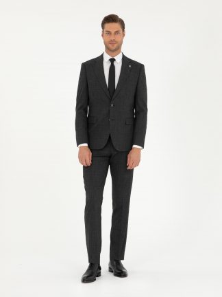 کت و شلوار مردانه خاکستری تیره پیرکاردین