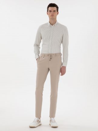 شلوار پارچه ای مردانه بژ پیرکاردین