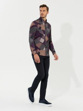 شلوار کتان مردانه قهوه ای پیرکاردین