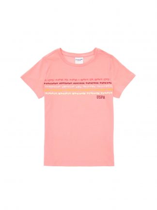 تی شرت دخترانه صورتی یو اس پولو