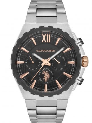 ساعت مچی مردانه خاکستری روشن یو اس پولو