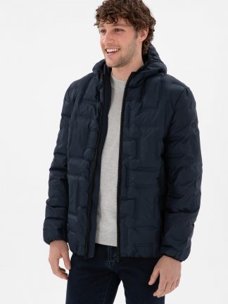 کاپشن مردانه سرمه ای یو اس پولو