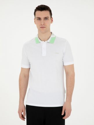 پولوشرت مردانه سفید پیرکاردین