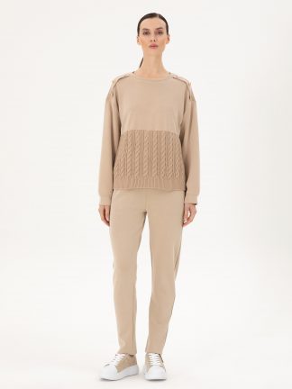 شلوار راحتی زنانه بژ پیرکاردین