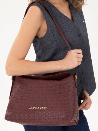 کیف زنانه زرشکی یو اس پولو
