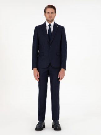 کت و شلوار مردانه سرمه ای پیرکاردین