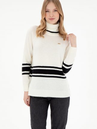 پلیور زنانه کرم یو اس پولو