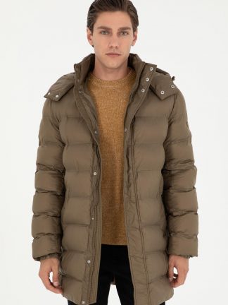 کاپشن مردانه خاکی روشن یو اس پولو