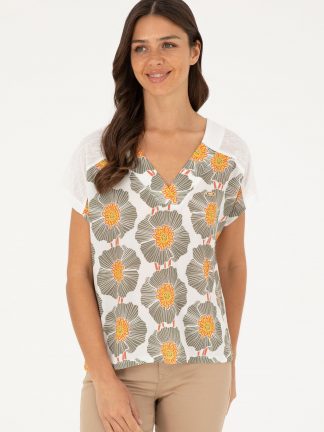 تیشرت زنانه بژ یو اس پولو