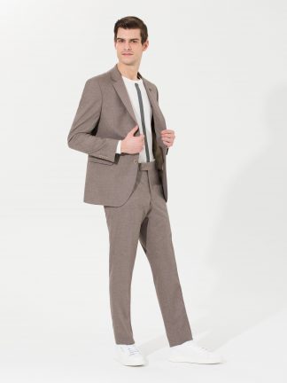 کت و شلوار مردانه قهوه ای روشن پیرکاردین