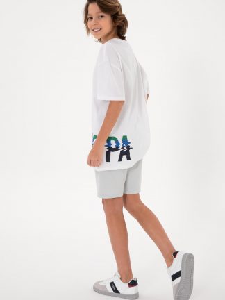 تی شرت پسرانه سفید یو اس پولو