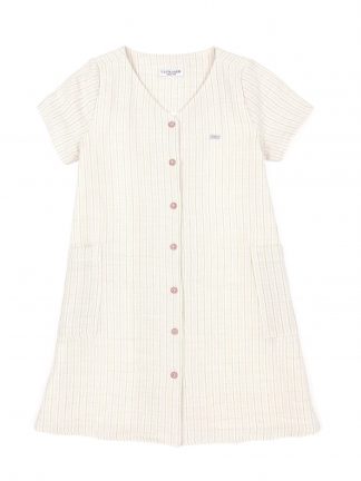 پیراهن دخترانه کرم یو اس پولو