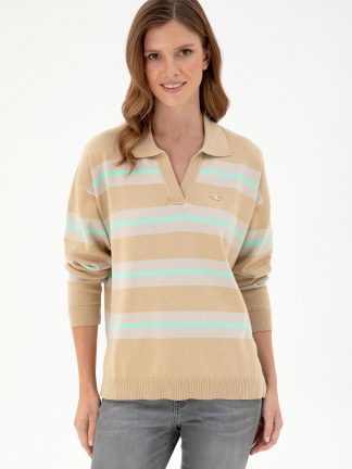 پلیور زنانه بژ یو اس پولو