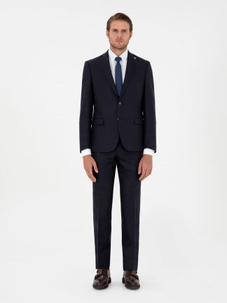 کت و شلوار مردانه سرمه ای پیرکاردین