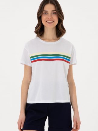 تیشرت زنانه سفید یو اس پولو