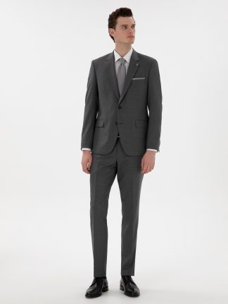 کت و شلوار مردانه خاکی ملانژ پیرکاردین