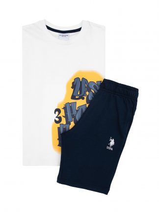 لباس خواب پسرانه کرم یو اس پولو