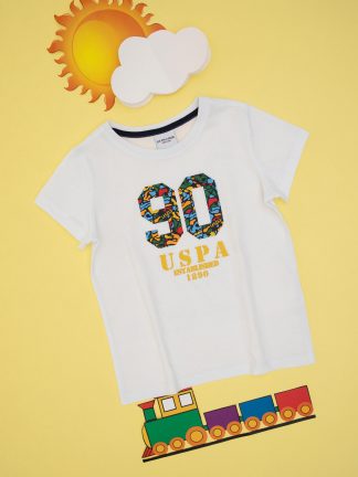 تی شرت پسرانه سفید یو اس پولو