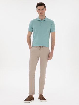 شلوار کتان مردانه بژ پیرکاردین