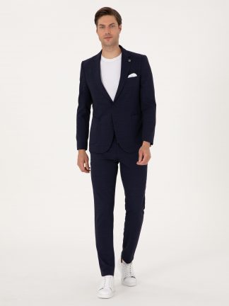 کت و شلوار مردانه سرمه ای پیرکاردین