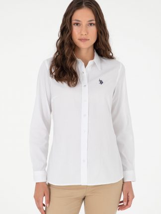 شومیز زنانه سفید یو اس پولو