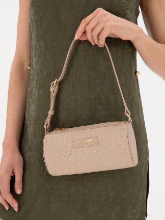 کیف دوشی زنانه بژ پیرکاردین