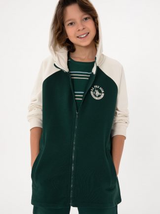 هودی پسرانه سبز تیره یو اس پولو