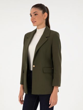 کت زنانه خاکی روشن پیرکاردین