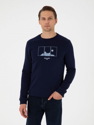 سویشرت مردانه سرمه ای پیرکاردین