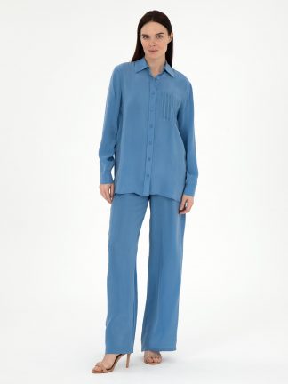 شلوار پارچه ای زنانه نیلی پیرکاردین