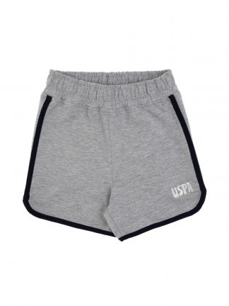 شلوارک دخترانه خاکی ملانژ یو اس پولو