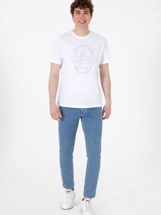 شلوار جین جذب مردانه آبی روشن یو اس پولو